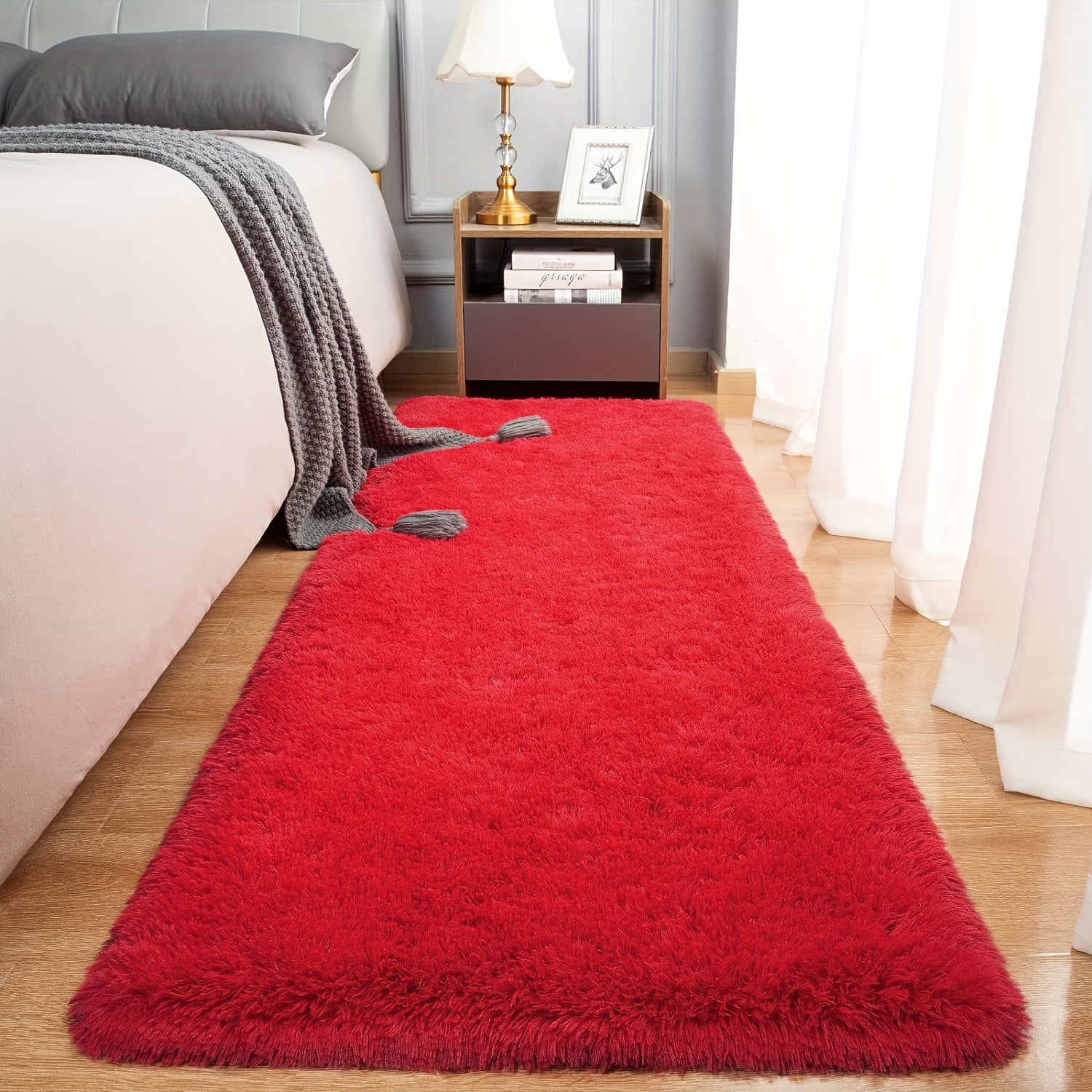 SoftTouch Faux Fur Area Rug, Plush Non-Slip, Easy to Clean for Bedroom Living Room