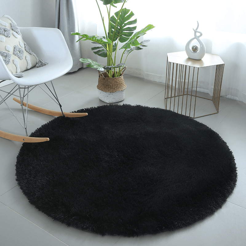 Plush Round Carpet Soft Stain-Resistant Slip-Resistant for Bedroom Living Room
