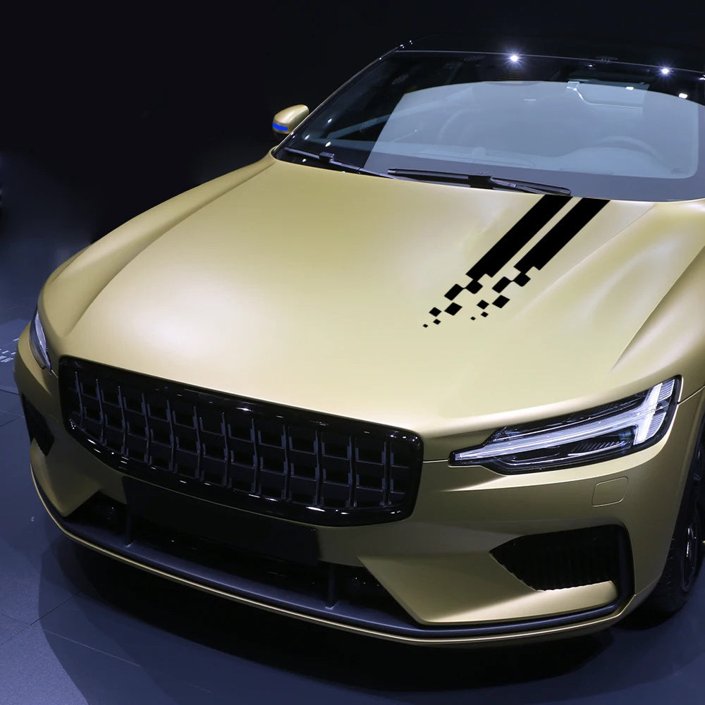 Car Vinyl Hood Stickers Racing Sport Decals Automotive Tuning Stripes Self-Adhesive Glossy