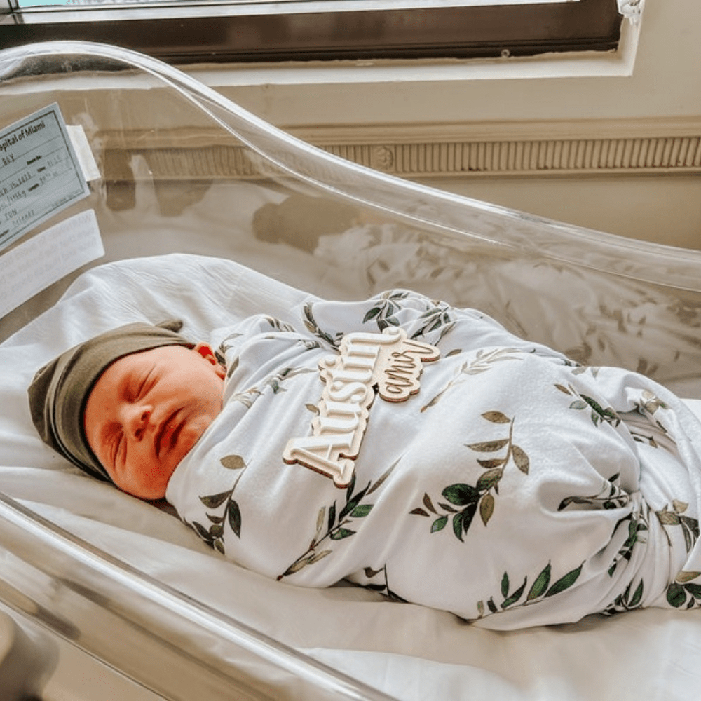 Personalized Wooden Name Sign for Kids Custom Birth Announcement Plaque