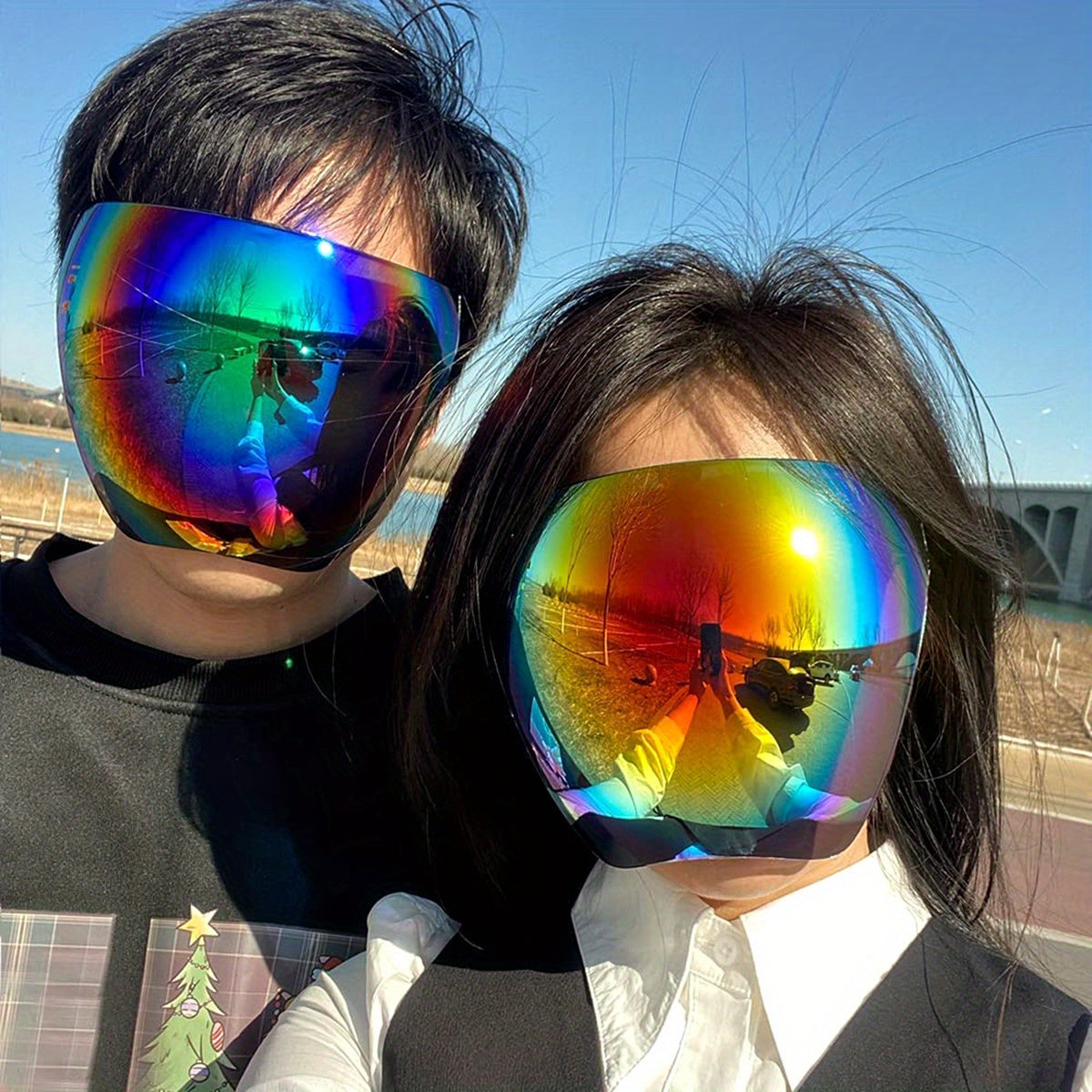 Uniseks anti-buzg‘unchilik rang-barang PVC himoya ko‘zoynaklari velosipedda va tashqi faoliyatlar uchun