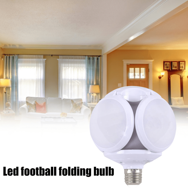 LED Foldable Fan Blade E27 Light Bulb for Home Garage Lighting