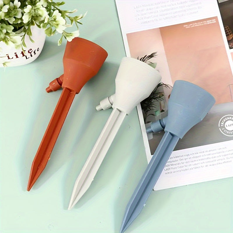 Self-Watering Plant Spike Set No Battery Adjustable Flow Indoor Garden