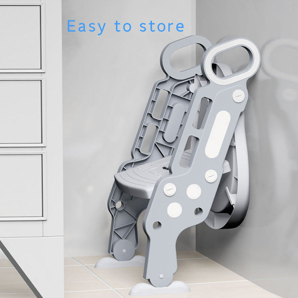 O'zgaruvchan Poti Ta'limi O'tirig'i bilan Qadam Poyasi - 3-8 yoshdagi bolalar uchun Tualet O'tirig'i, Egiluvchan va Mustahkam Plastik, 1-Paket