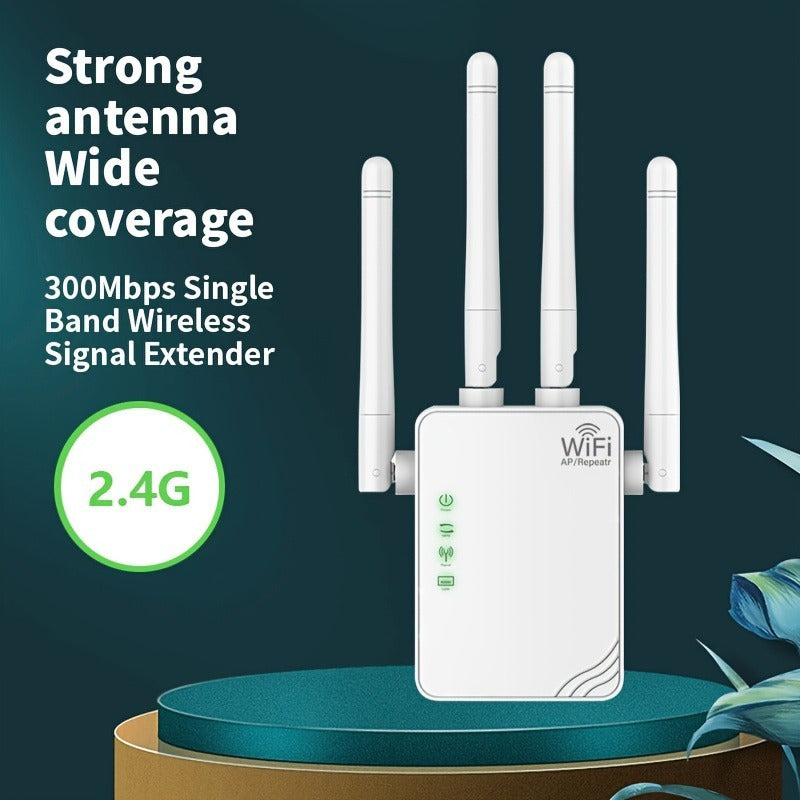 WiFi Extender Boosts Signal Up to 10000 Sq Ft Dual Band 300Mbps Indoor Outdoor