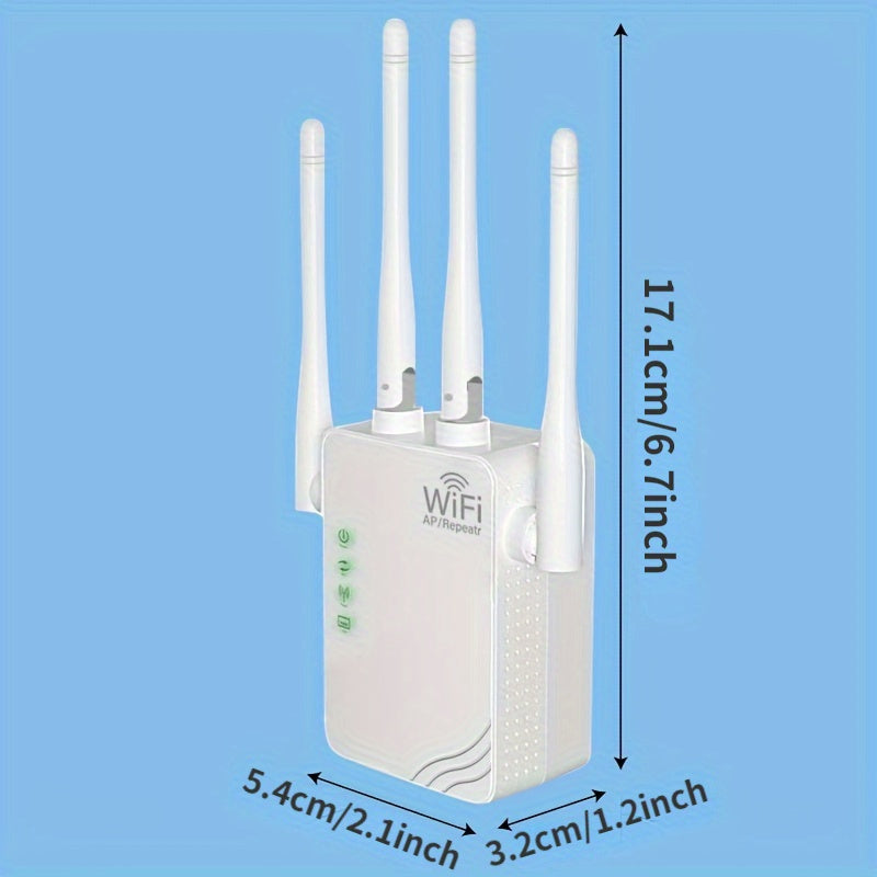 WiFi Extender Boosts Signal Up to 10000 Sq Ft Dual Band 300Mbps Indoor Outdoor