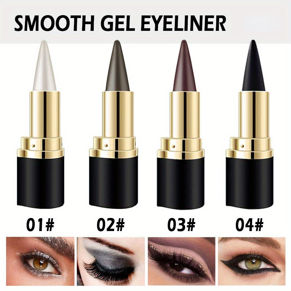 Women Gel Eyeliner Pencil Waterproof Black Brown Grey Makeup Tool
