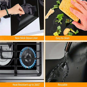 Gas Stove Burner Covers Set of 3 Non-Stick Heat Resistant Washable Protectors