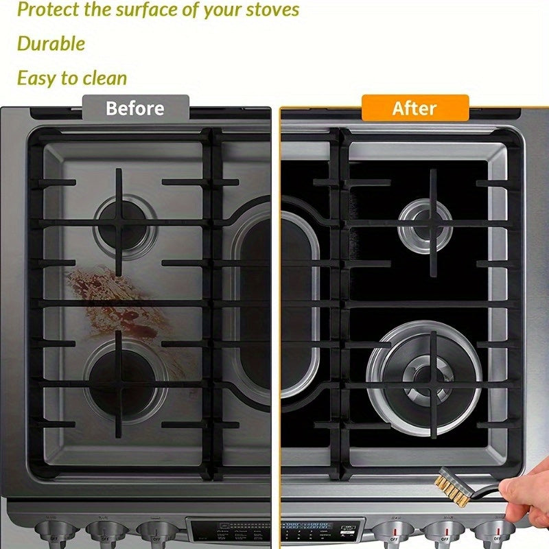 Gas Stove Burner Covers Set of 3 Non-Stick Heat Resistant Washable Protectors
