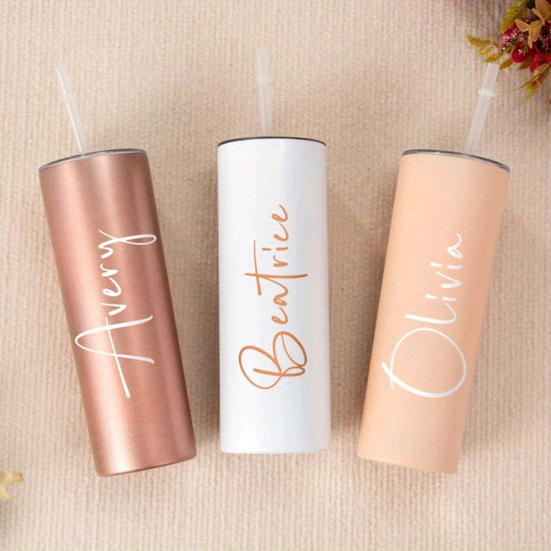 Personalized Stainless Steel Water Bottle Double Wall Insulated BPA-Free Gift for Her Mom or Bridesmaid