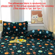 Soft Brushed Polyester Space Explorer Pillowcase with Planet and Spaceship Design