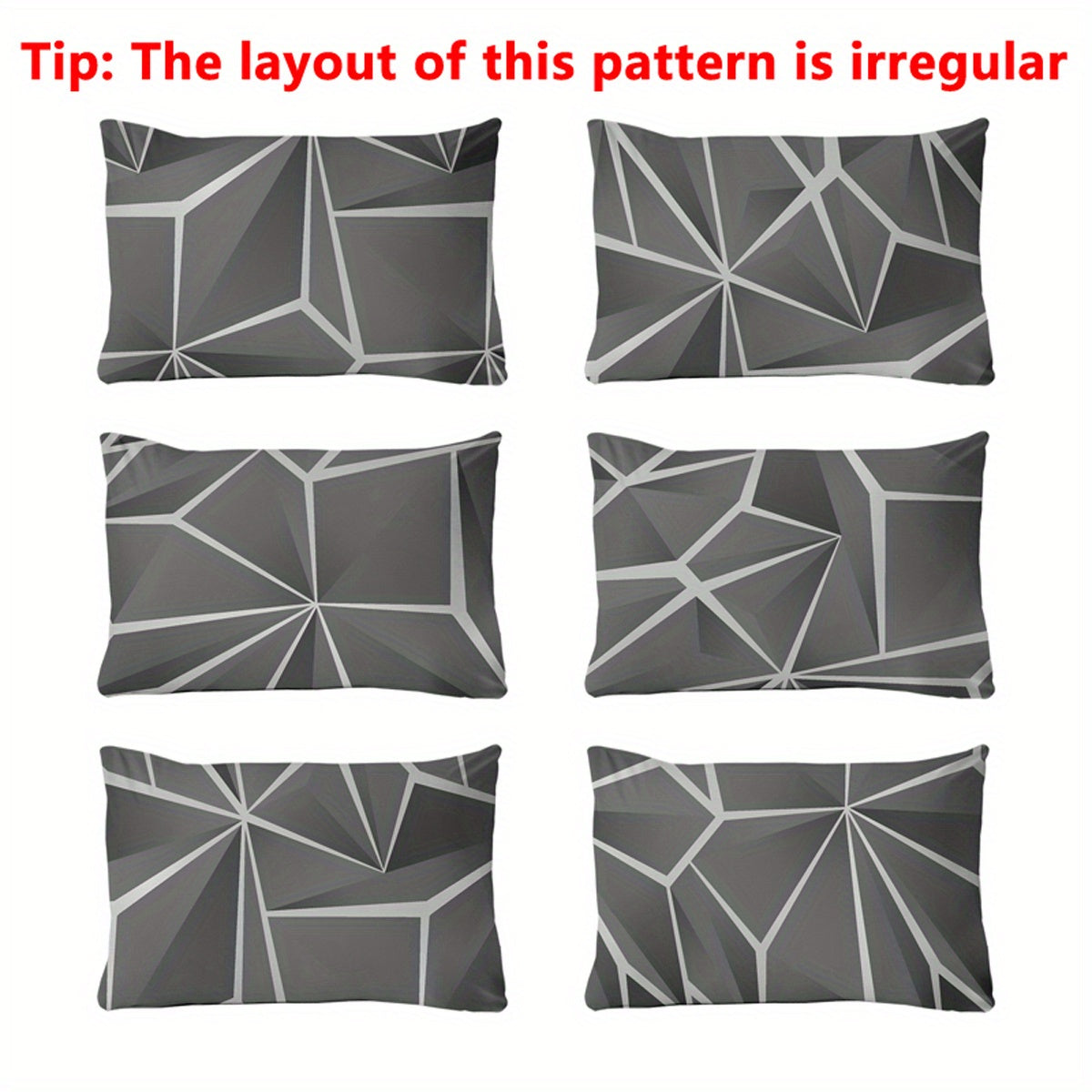 Geometric Diamond Pattern Pillowcase 74.98cm x 49.99cm Polyester Quilted Washable