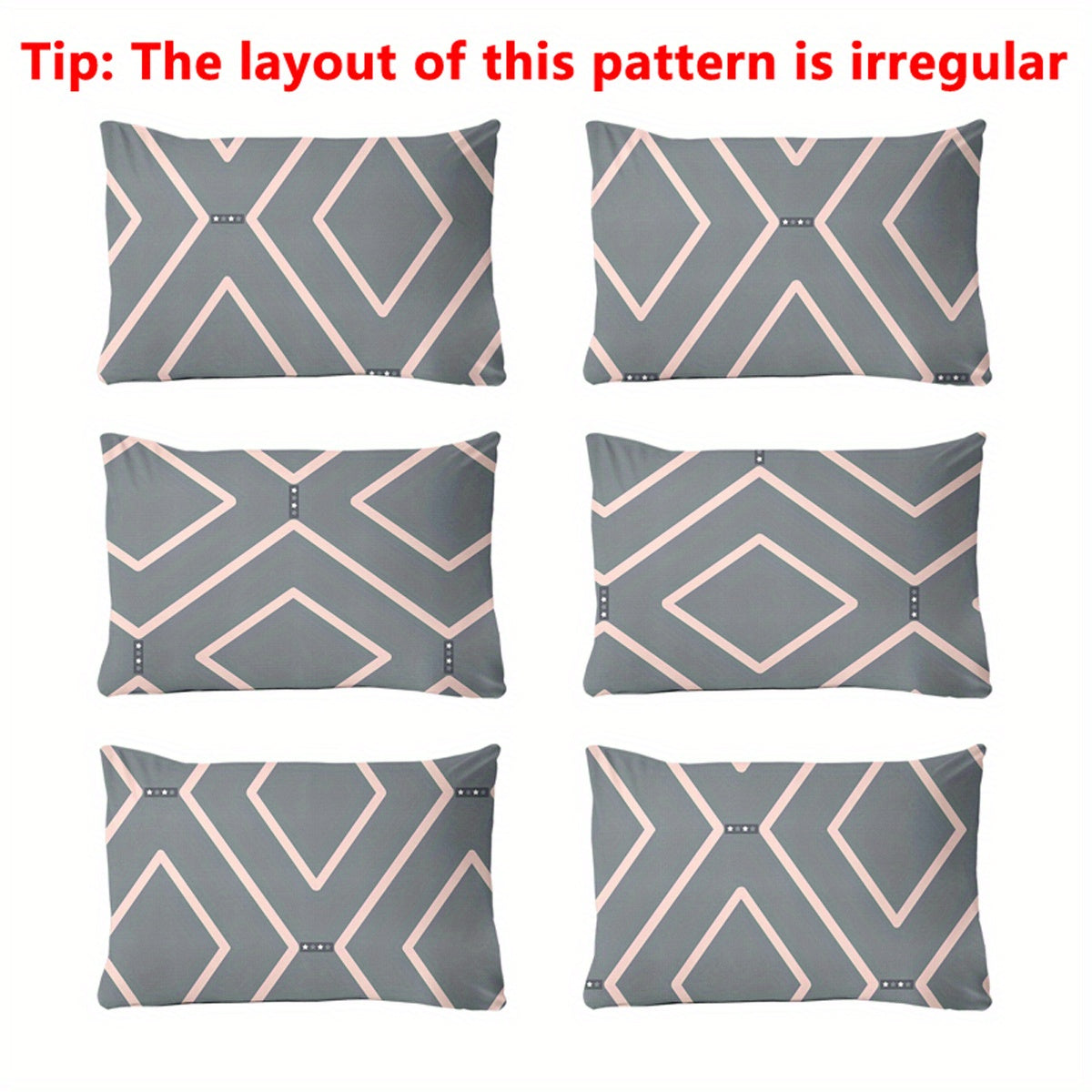 Modern Geometric Pillowcase for Bedroom Decor, Soft Brushed, Machine Washable