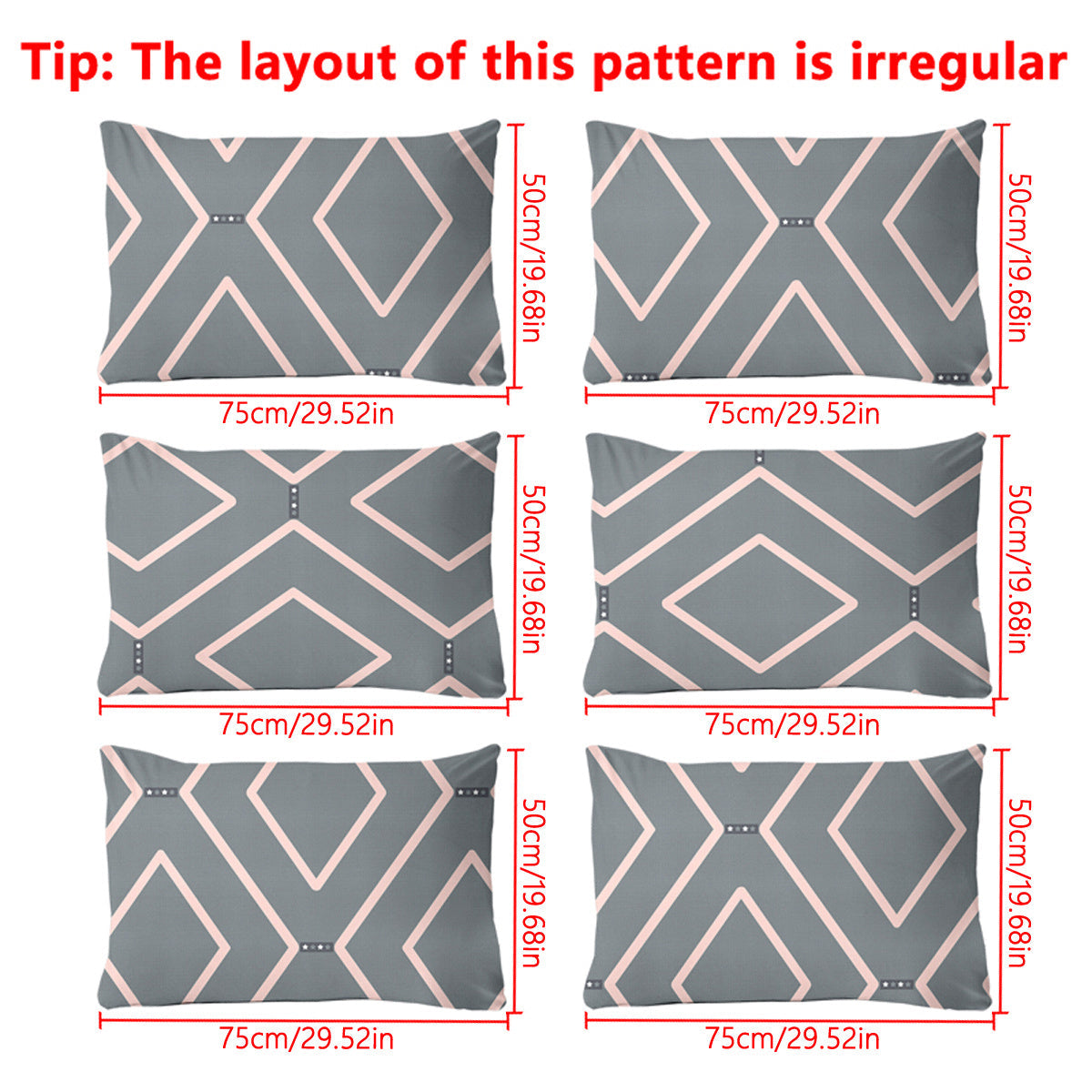 Modern Geometric Pillowcase for Bedroom Decor, Soft Brushed, Machine Washable