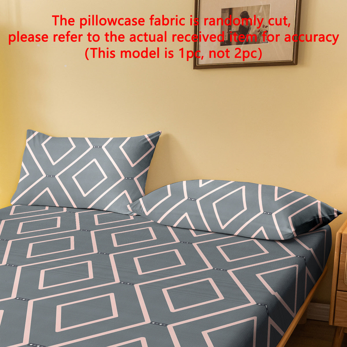 Modern Geometric Pillowcase for Bedroom Decor, Soft Brushed, Machine Washable