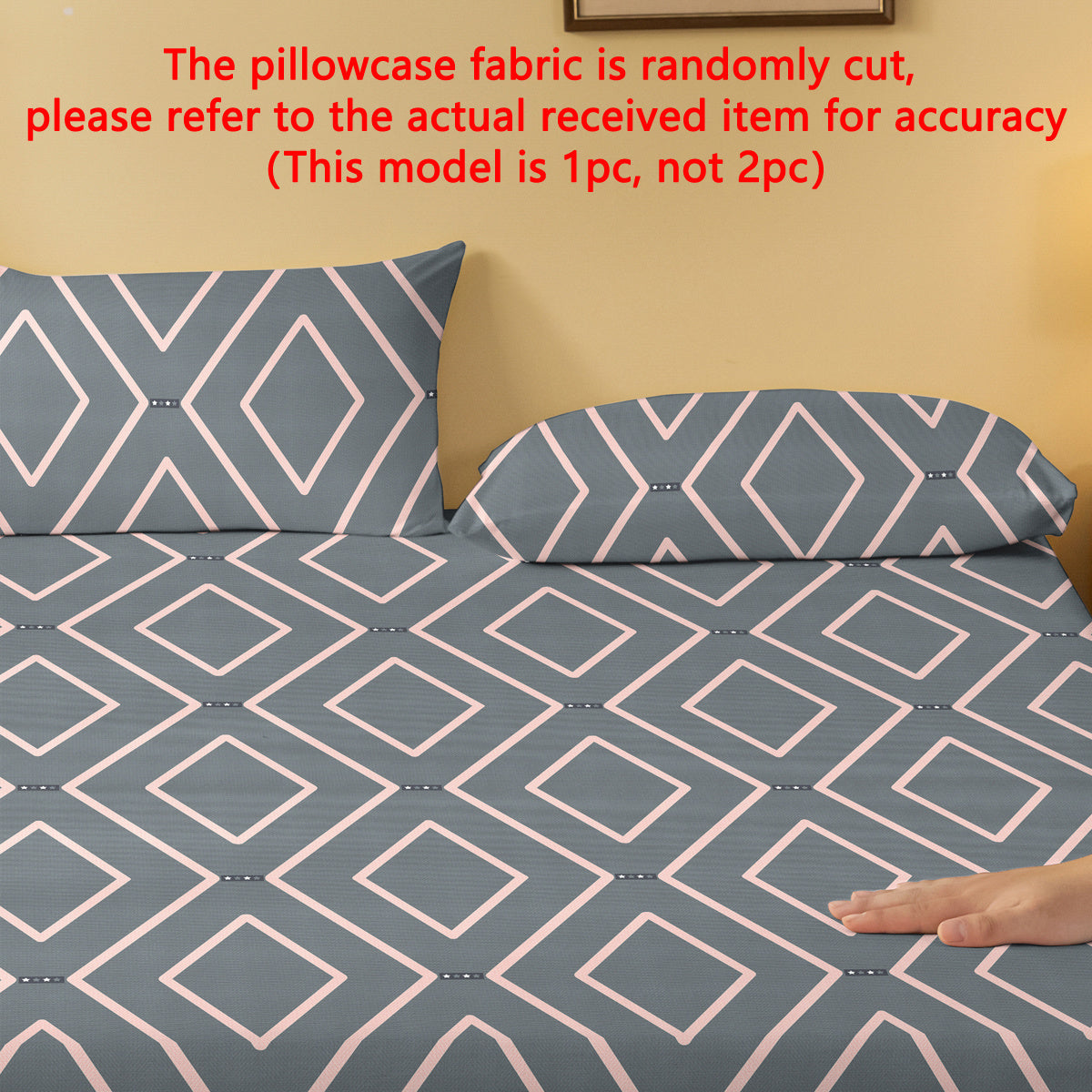 Modern Geometric Pillowcase for Bedroom Decor, Soft Brushed, Machine Washable