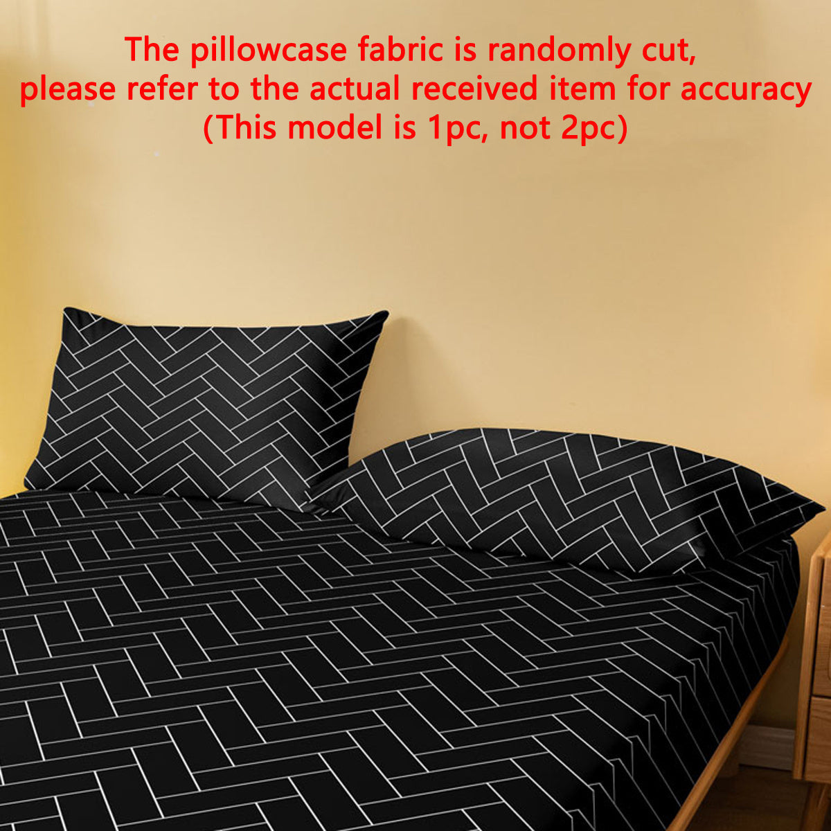 Geometric Chevron Pattern Pillowcase Soft Quilted Polyester Envelope Closure