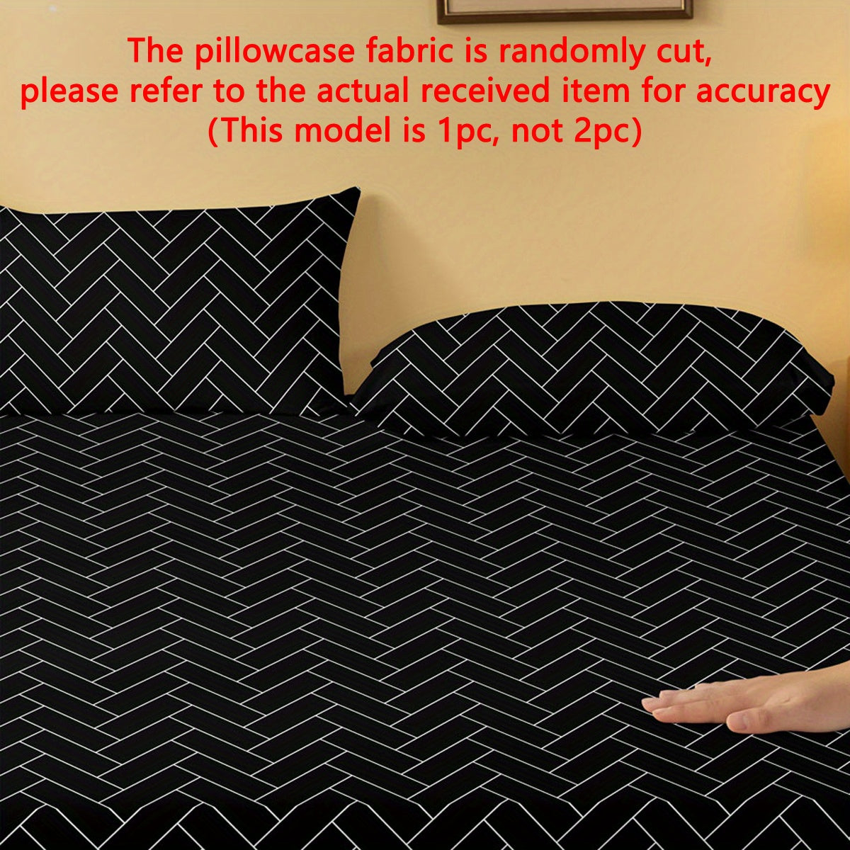 Geometric Chevron Pattern Pillowcase Soft Quilted Polyester Envelope Closure