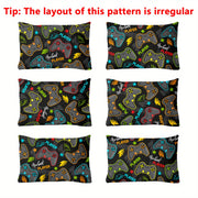 Modern Gamer Print Pillowcase Soft Cozy Envelope Closure Machine Washable Bedroom Decor