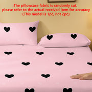 Geometric Heart Pattern Pillowcase Soft Brushed Polyester Quilted Woven Machine Washable