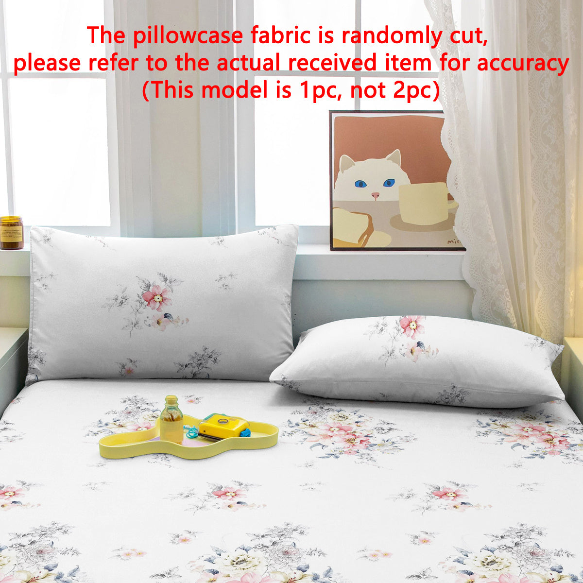 Botanika bosma yostiq qoplami 20x20 dyuym yumshoq polyester gull dekor