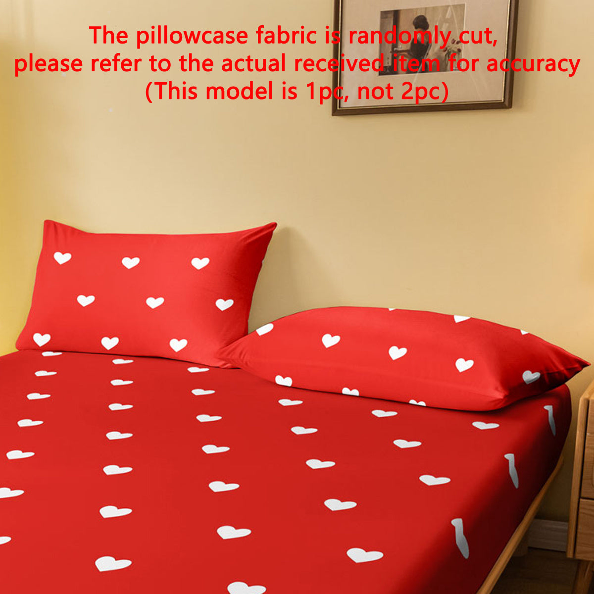 Modern Heart Geometric Pattern Pillowcase Soft Brushed Fabric Quilted 100% Polyester Woven Pillow Protector