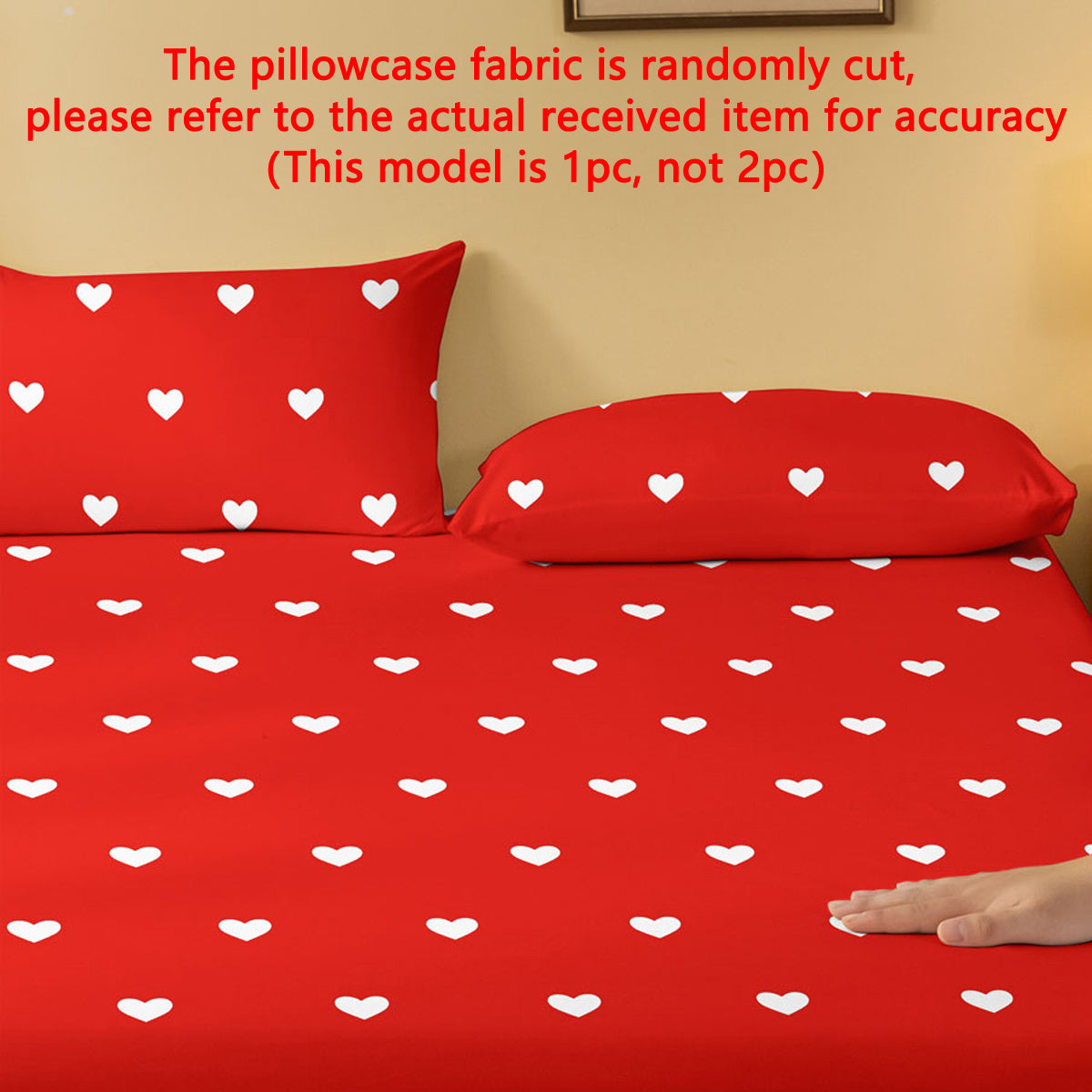 Modern Heart Geometric Pattern Pillowcase Soft Brushed Fabric Quilted 100% Polyester Woven Pillow Protector