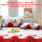 Soft Microfiber Pillow Protector with Floral Butterfly Print, Pocket Closure, 1 Piece