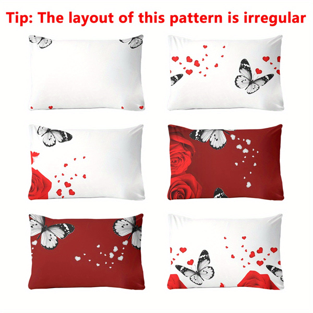 Soft Microfiber Pillow Protector with Floral Butterfly Print, Pocket Closure, 1 Piece