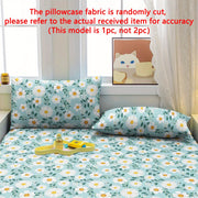 Quilted Woven Polyester Pillowcase with Floral Daisy Print, Envelope Closure, Microfiber, Machine Washable, 1 Piece