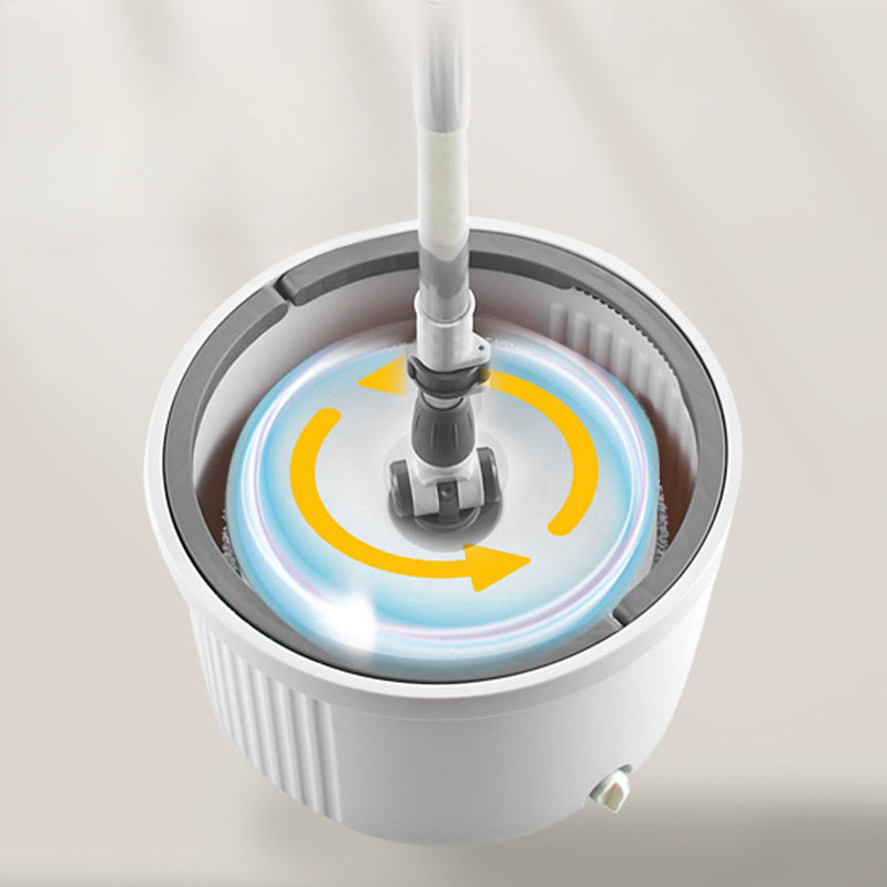 Yog'och va plitka pol uchun 2 ta mikrofibrali yostiqli Spin Mop va kashlak tizimi