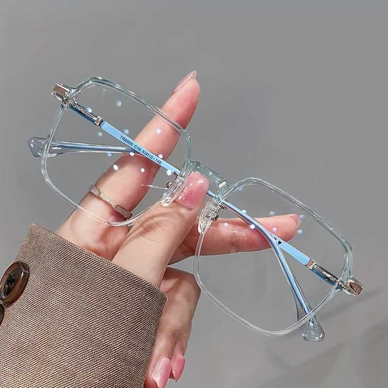 Unisex Clear Plastic Glasses with Ultra-Thin Frames