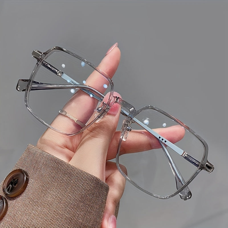 Unisex Clear Plastic Glasses with Ultra-Thin Frames