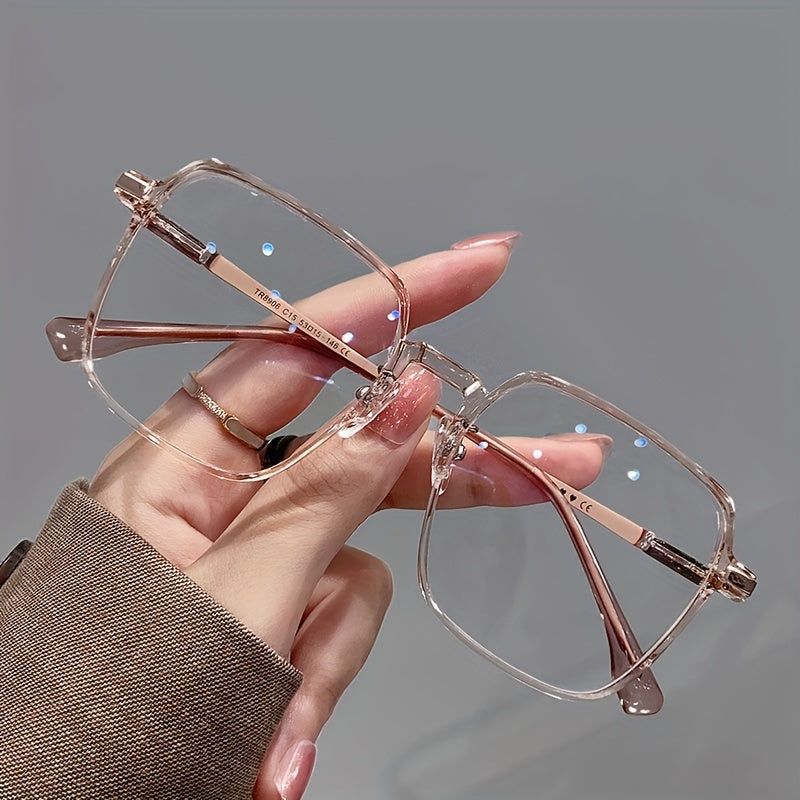 Unisex Clear Plastic Glasses with Ultra-Thin Frames