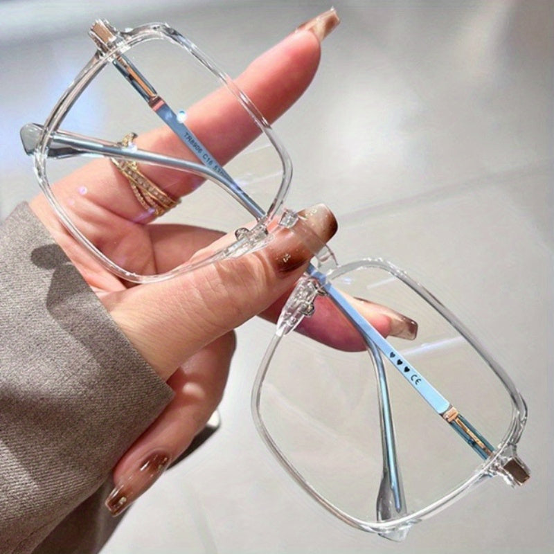 Unisex Clear Plastic Glasses with Ultra-Thin Frames