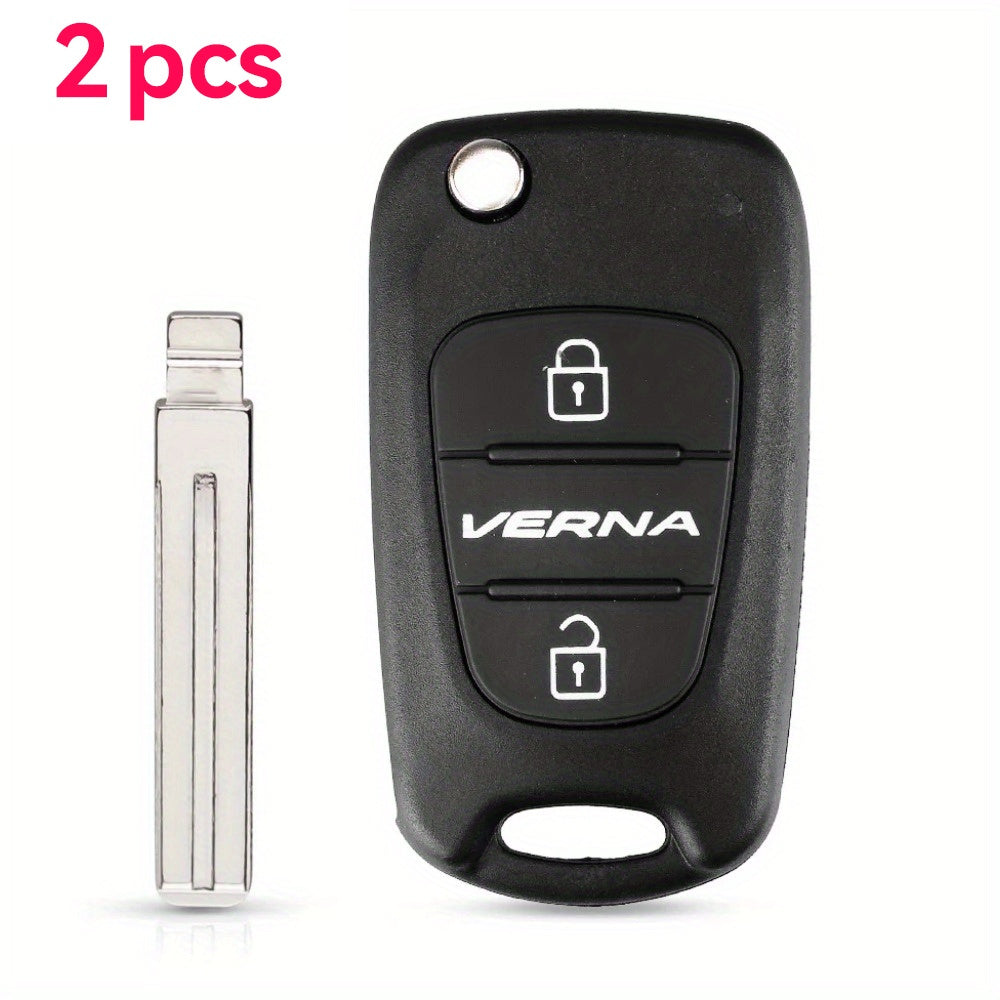 Car Key Shell 2pcs Remote Flip Case for Hyundai Kia Keyless Entry