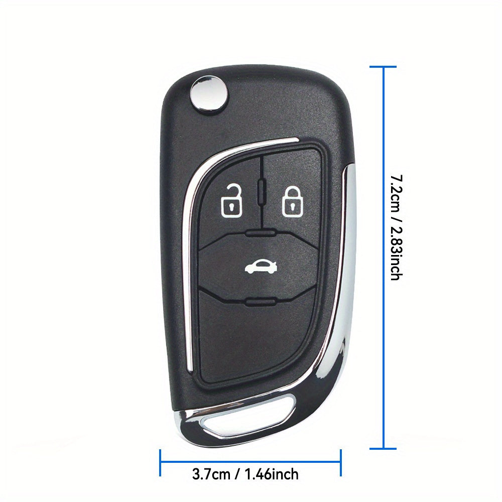 2-Pack Plastic Remote Car Key Shell Cases for Chevrolet Models Replacement Covers