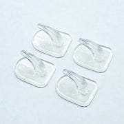 10 Clear Acrylic Wall Hooks with Cow Horn Design for Bathroom and Kitchen