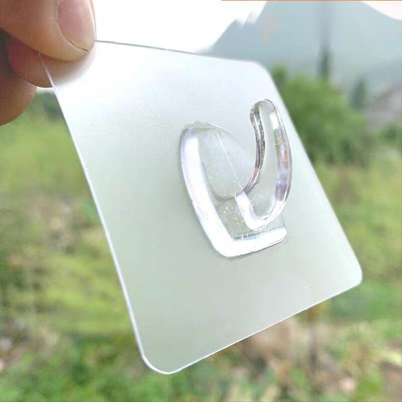 10 Clear Acrylic Wall Hooks with Cow Horn Design for Bathroom and Kitchen