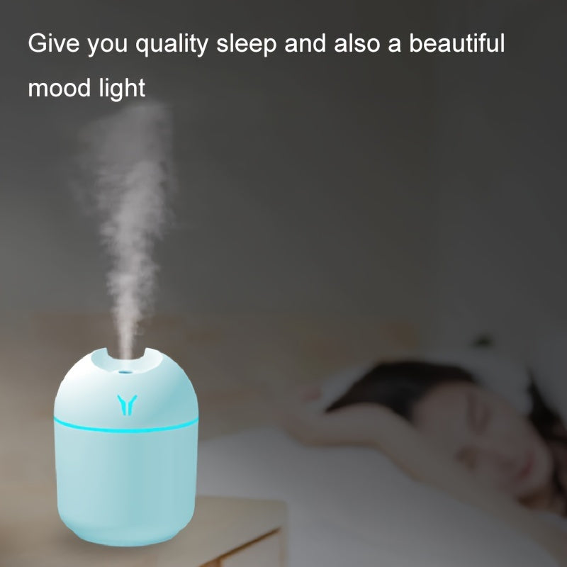 Ultrasonic Cool Mist Humidifier 250ML Portable Quiet Air Diffuser for Home Office
