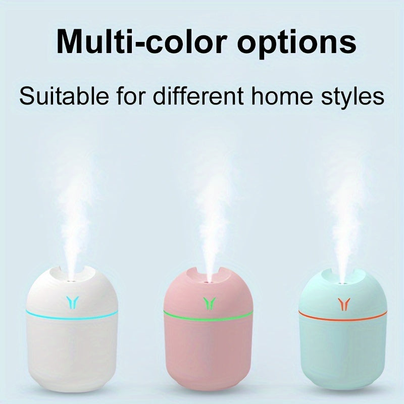 Ultrasonic Cool Mist Humidifier 250ML Portable Quiet Air Diffuser for Home Office