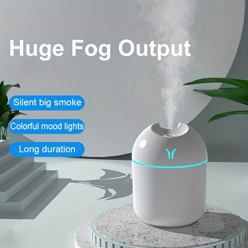 Ultrasonic Cool Mist Humidifier 250ML Portable Quiet Air Diffuser for Home Office