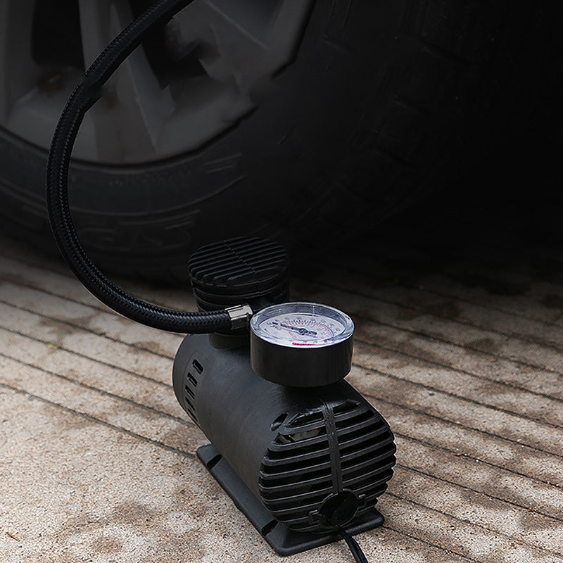 High-Pressure Portable Air Compressor 300 PSI with Pressure Gauge for Bikes and Sports Balls