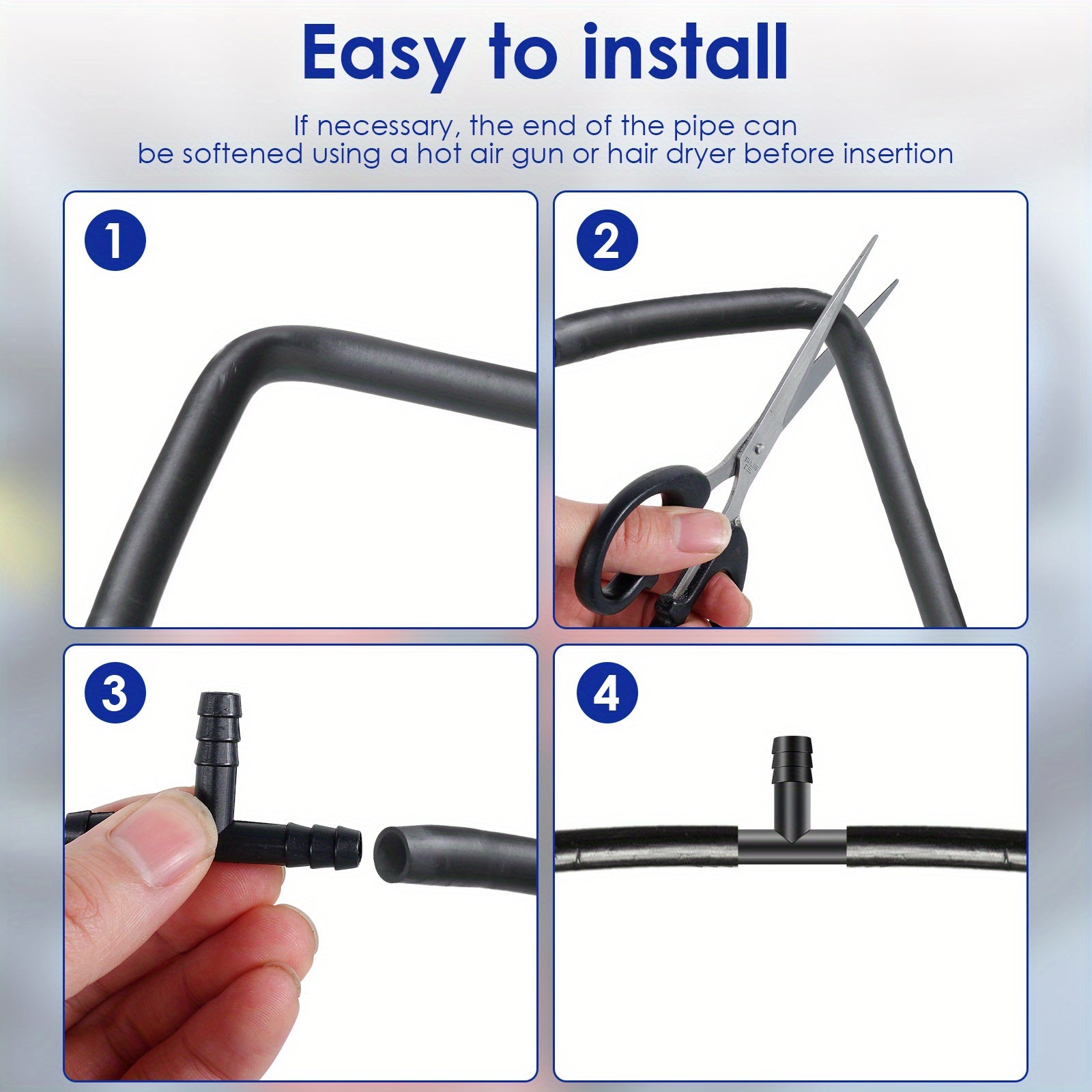 128-Donali Naylon Vakuum Qopqog'i Ulanish To'plami Ko'p O'lchamli Issiqlikka chidamli Avtomobillar va Kema uchun