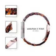 2-to'plam Tortoiseshell resin aqlli soat bandlari va himoya qutisi uchun iWatch Series 1-10 SE 38-49mm unisex aksessuarlar
