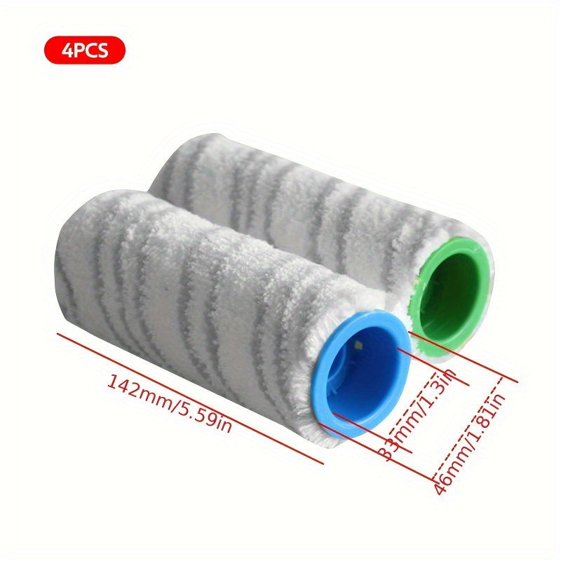 Versatile Microfiber Floor Cleaner Accessories for Hardwood and Tile Floors 4-Piece Set