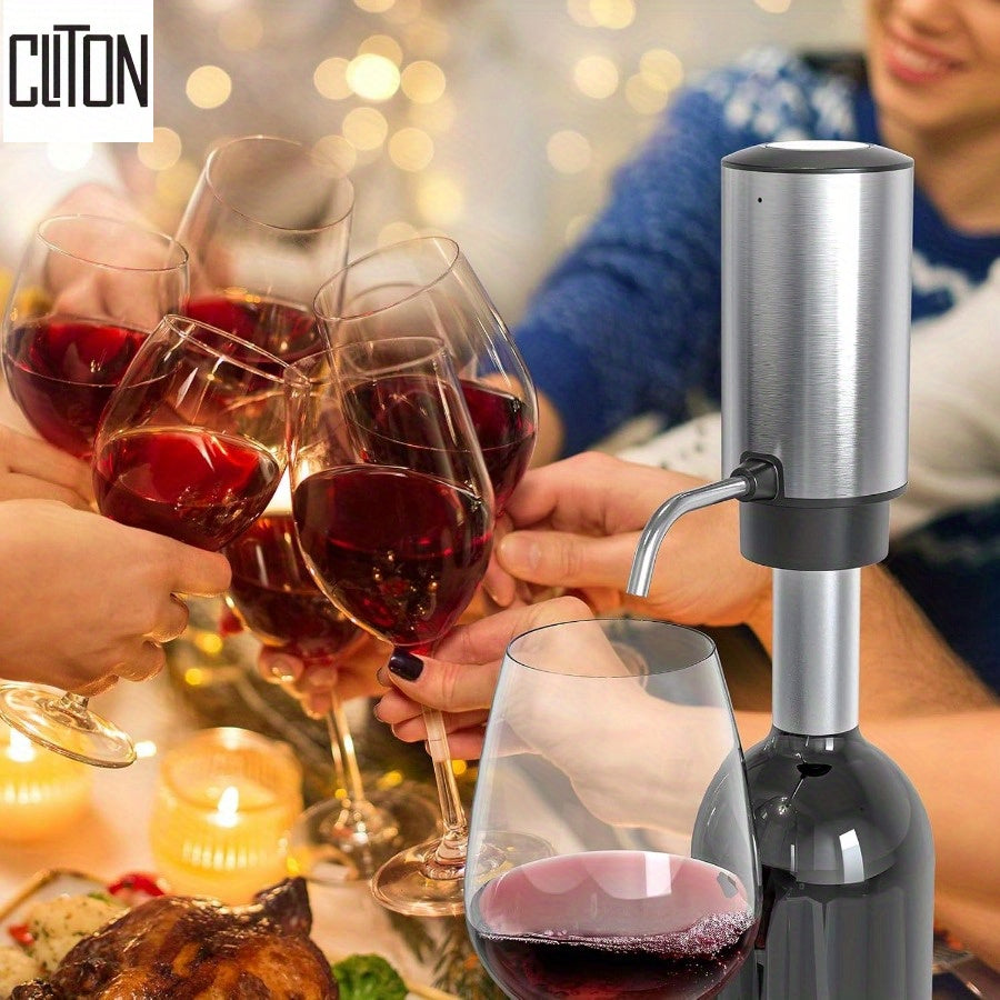 CLITON Elektrik sharob shishasi ochgich to'plami vino ixlosmandlari uchun mukammal bo'lib, elektr shisha ochgich, folga kesuvchi, vino quyish moslamasi, vakuum yopgich va boshqa vino bilan bog'liq oshxona qurilmalarini o'z ichiga oladi.