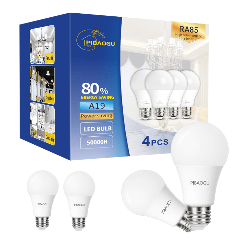 4-Pack LED Globe Bulbs 15W E27 Screw Base Non-Flicker Energy Saving Indoor