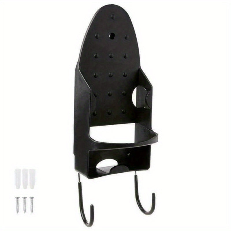 Wall-Mounted Stainless Steel Iron Holder Storage Rack for Home and Hotel