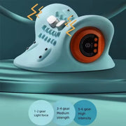 Almohada masajeadora eléctrica para cuello y hombros, recargable por USB, portátil, para relajación muscular